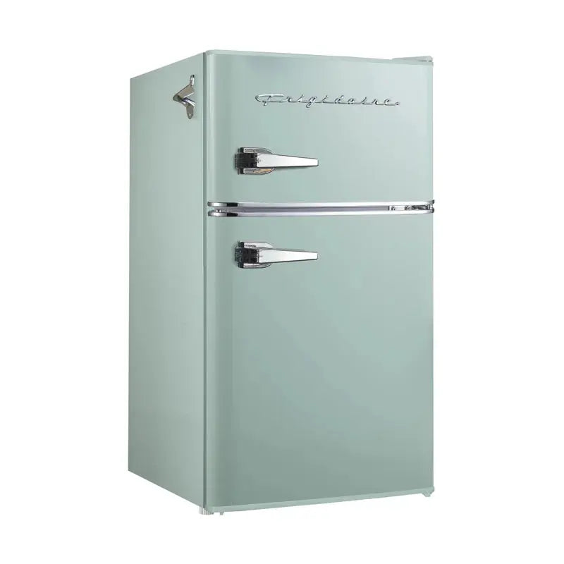 3.2-Cu Ft. 2-Door Retro Compact Bar Fridge with Freezer and Side Bottle Opener | Fridge.com