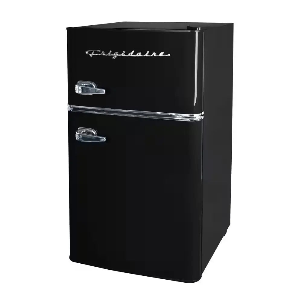 3.2 Cu. Ft. 2 Door Retro Mini Fridge in Black | Fridge.com