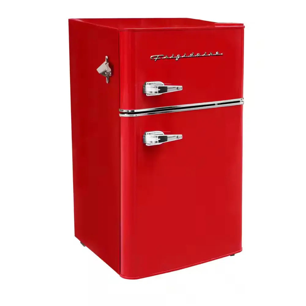 3.2 Cu. Ft. 2 Door Retro Mini Fridge in Black | Fridge.com