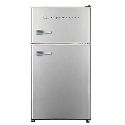 3.2 Cu. Ft. Retro 2-Door Mini Refrigerator in Platinum Design with Top Freezer | Fridge.com