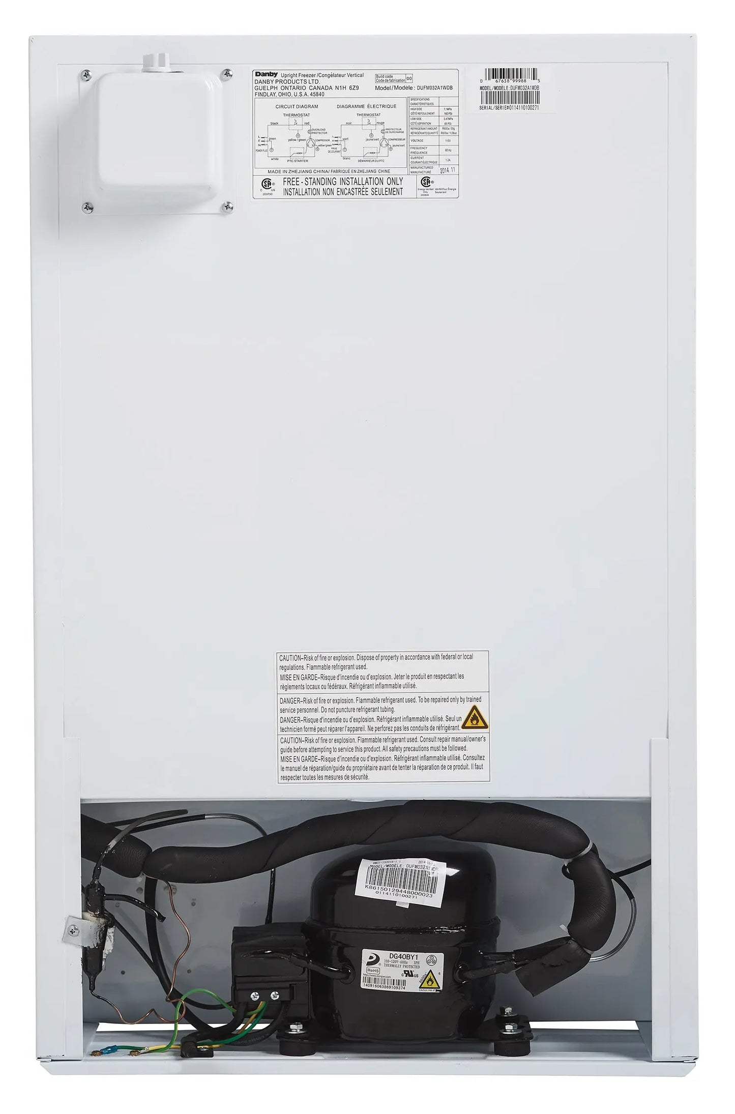 3.2 Cu. Ft. Upright Freezer - Mechanical Thermostat, Manual Defrost | Danby | Fridge.com
