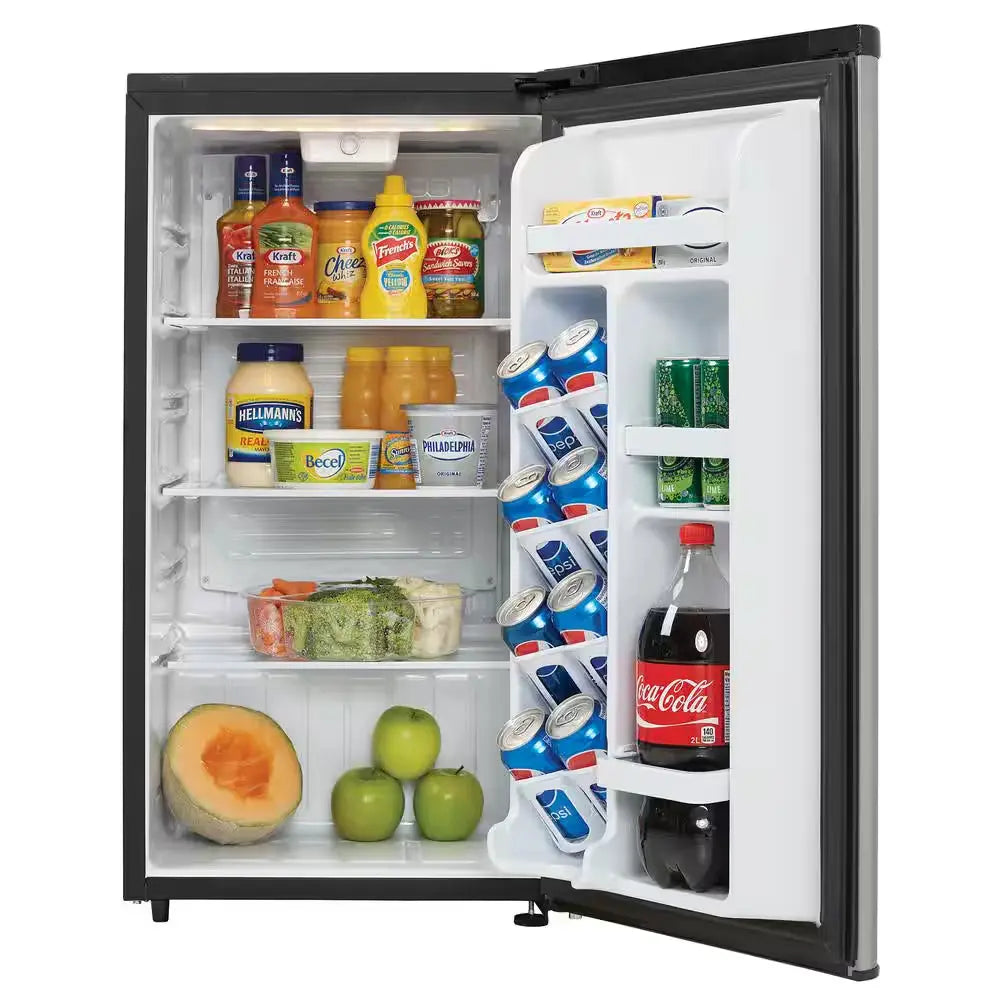 3.3 Cu. Ft. Retro Mini Fridge in Stainless Steel without Freezer | Fridge.com