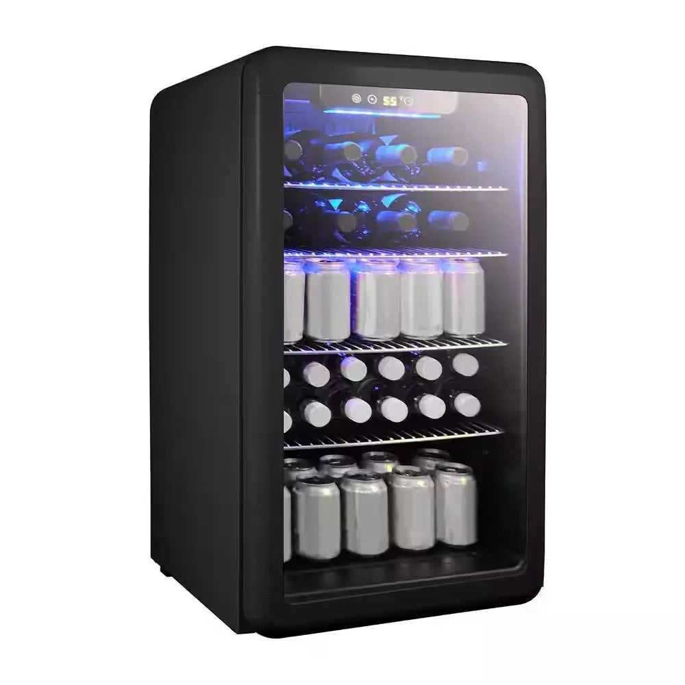 3.4 Cu. Ft. Retro Beverage Cooler, in Black | Fridge.com