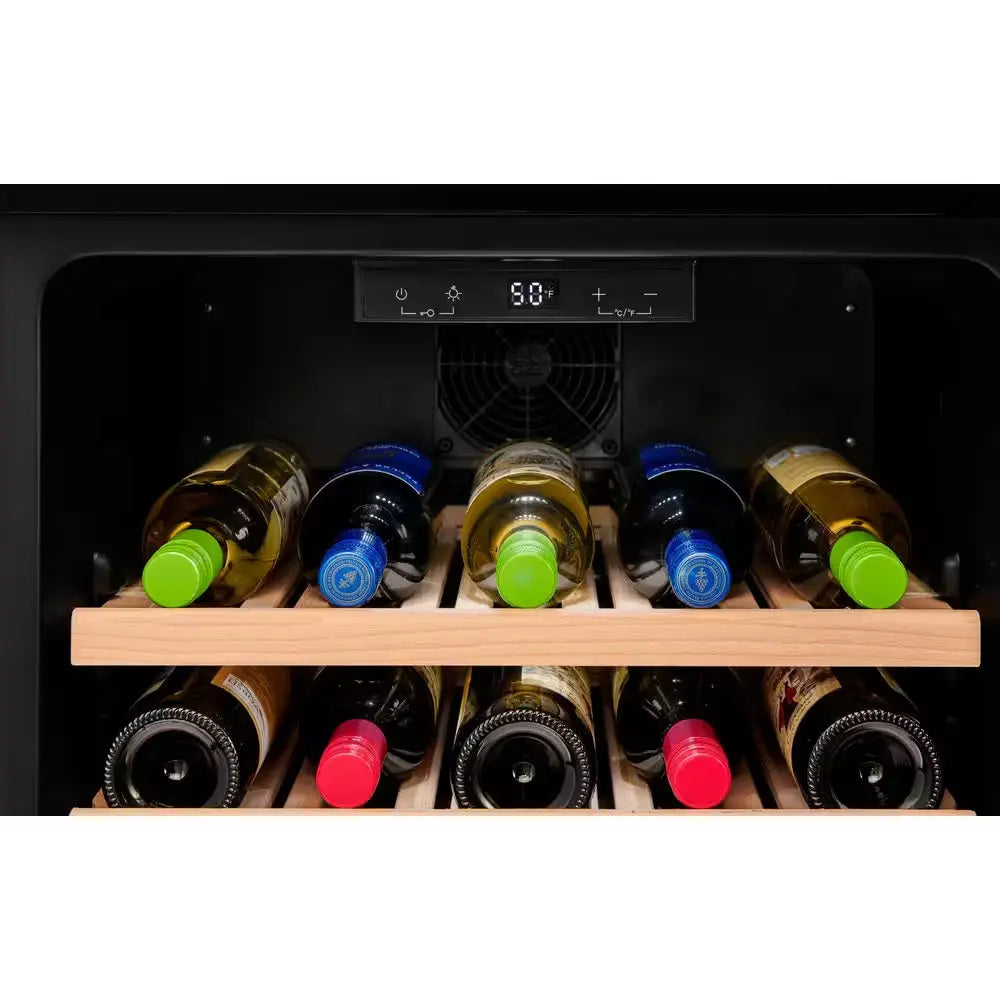 30 Bottle Free Standing Retro Wine Cooler in Wine Red | Fridge.com