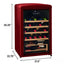 30 Bottle Free Standing Retro Wine Cooler in Wine Red | Fridge.com