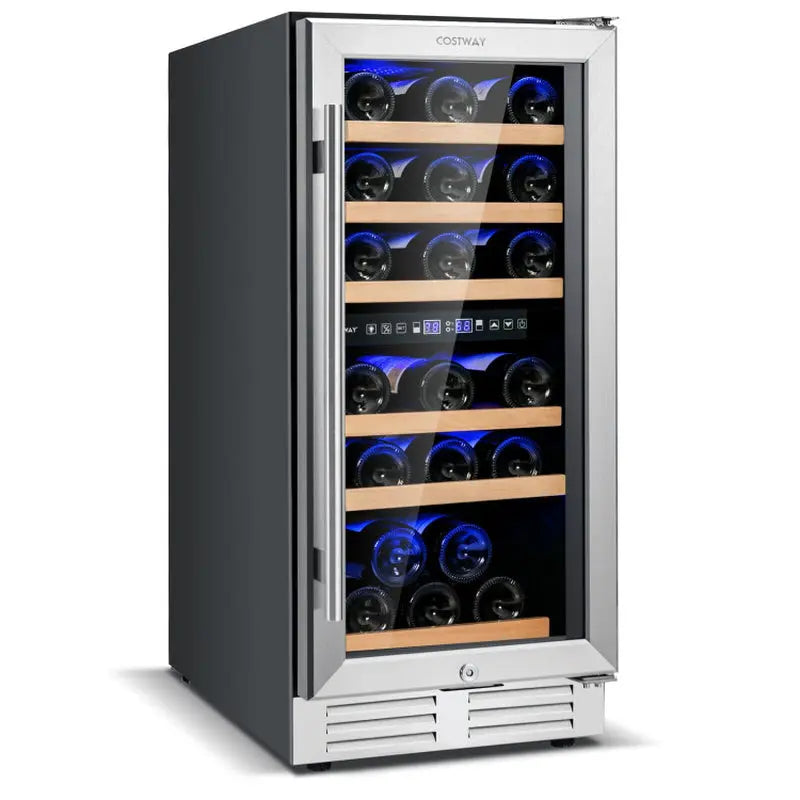 30-Bottle Freestanding Wine Cooler with Temp Memory and Dual Zones | Fridge.com