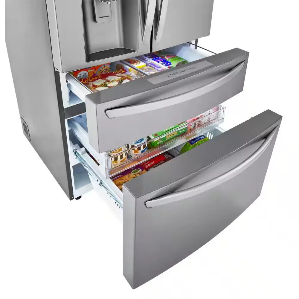 30 Cu. Ft. 4-Door French Door Refrigerator Full Convert Drawer, Smart Cooling and Craft Ice, Print Proof Stainless Steel | Fridge.com