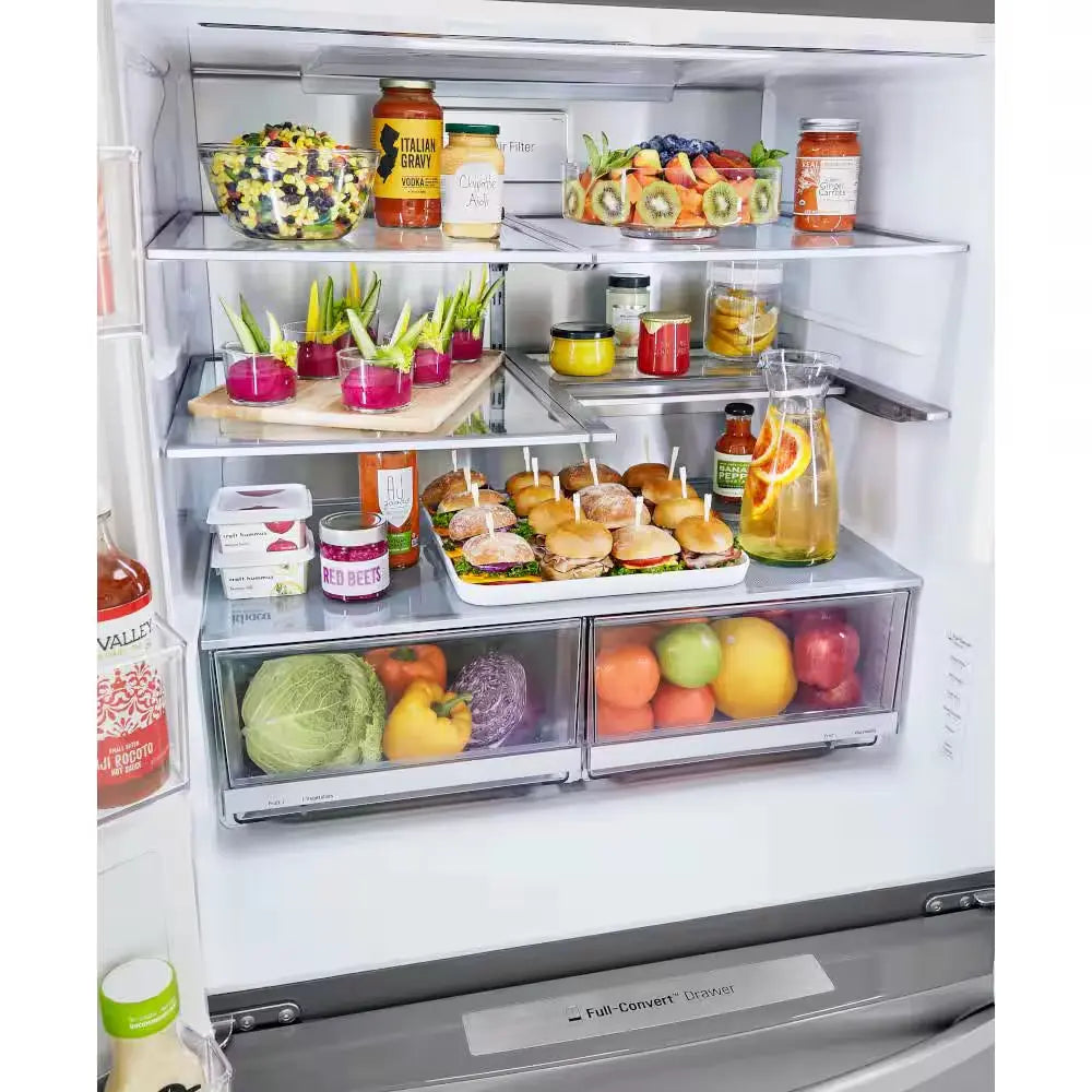 30 Cu. Ft. 4-Door French Door Refrigerator Full Convert Drawer, Smart Cooling and Craft Ice, Print Proof Stainless Steel | Fridge.com