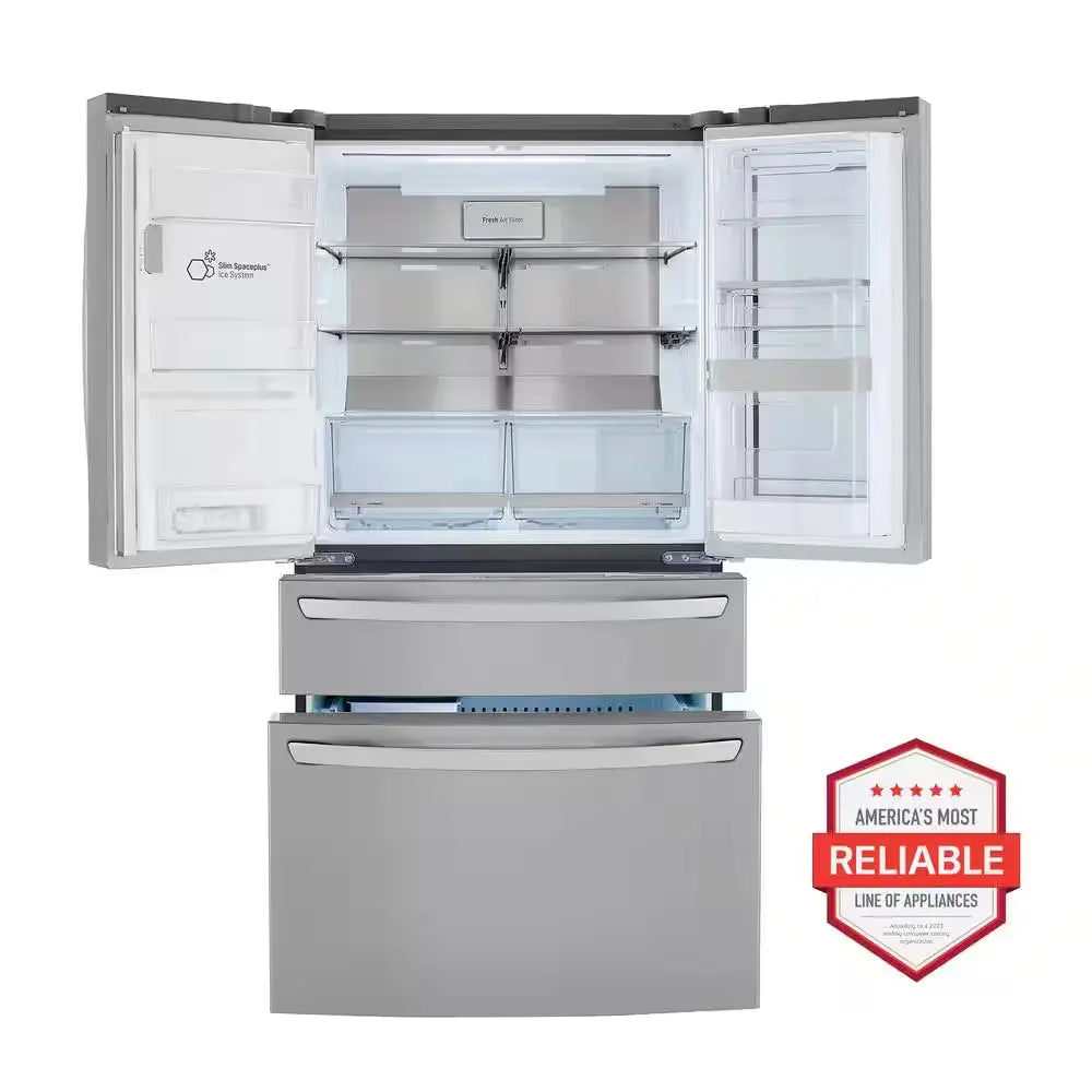 30 Cu. Ft. French Door Refrigerator, Instaview, Full-Convert Drawer, Craft Ice in Printproof Stainless Steel | Fridge.com