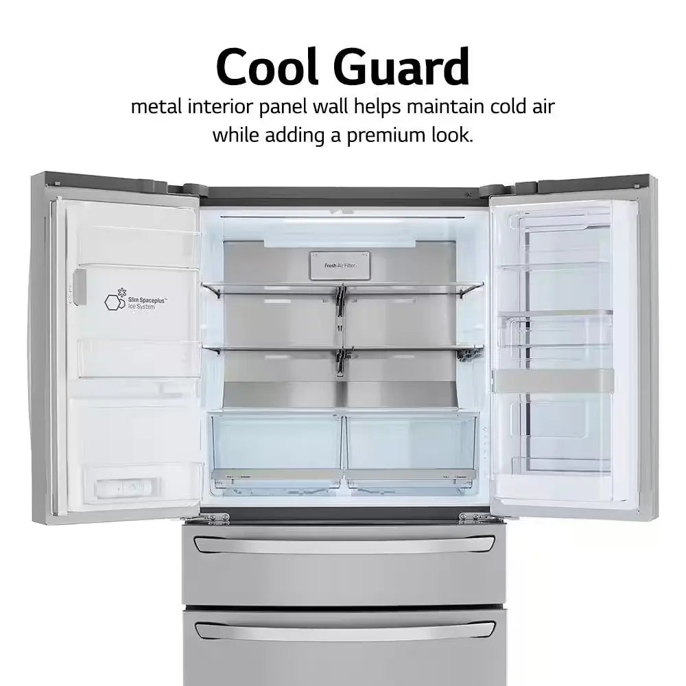 30 Cu. Ft. French Door Refrigerator, Instaview, Full-Convert Drawer, Craft Ice in Printproof Stainless Steel | Fridge.com