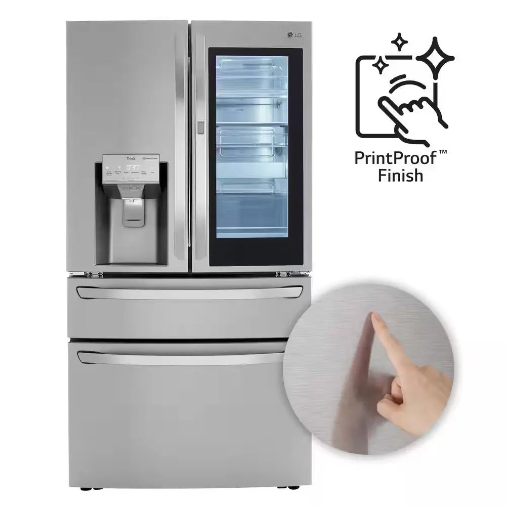 30 Cu. Ft. French Door Refrigerator, Instaview, Full-Convert Drawer, Craft Ice in Printproof Stainless Steel | Fridge.com