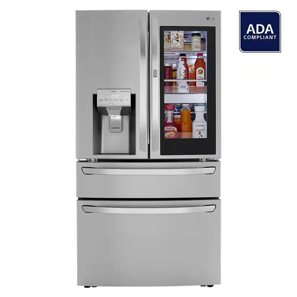 30 Cu. Ft. French Door Refrigerator, Instaview, Full-Convert Drawer, Craft Ice in Printproof Stainless Steel | Fridge.com