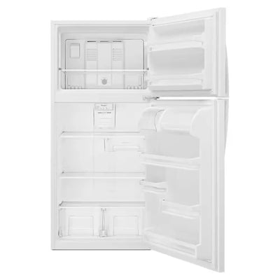 30 In. 18.3 Cu. Ft. Top Freezer Refrigerator in White | Fridge.com