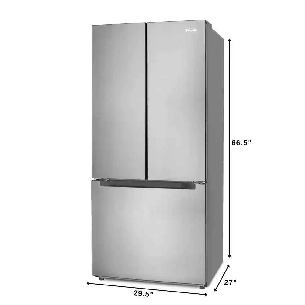 30 In. 18.5 Cu. Ft. Stainless Steel French Door Refrigerator | Fridge.com