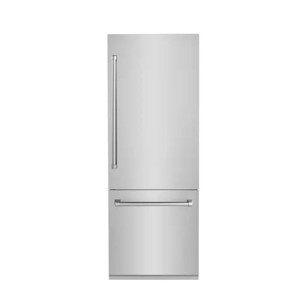 30 In. 2-Door Bottom Freezer Refrigerator with Internal Ice and Water Dispenser in Stainless Steel | Fridge.com