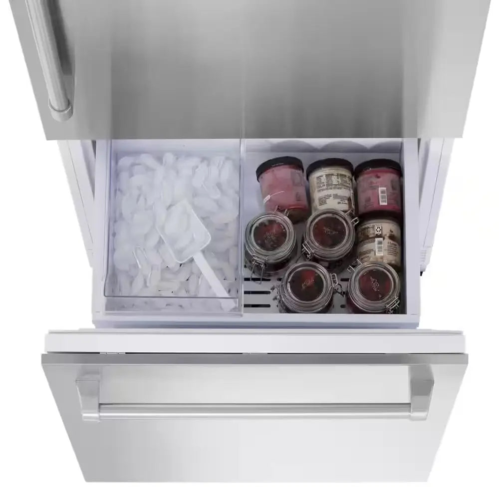 30 In. 2-Door Bottom Freezer Refrigerator with Internal Ice and Water Dispenser in Stainless Steel | Fridge.com