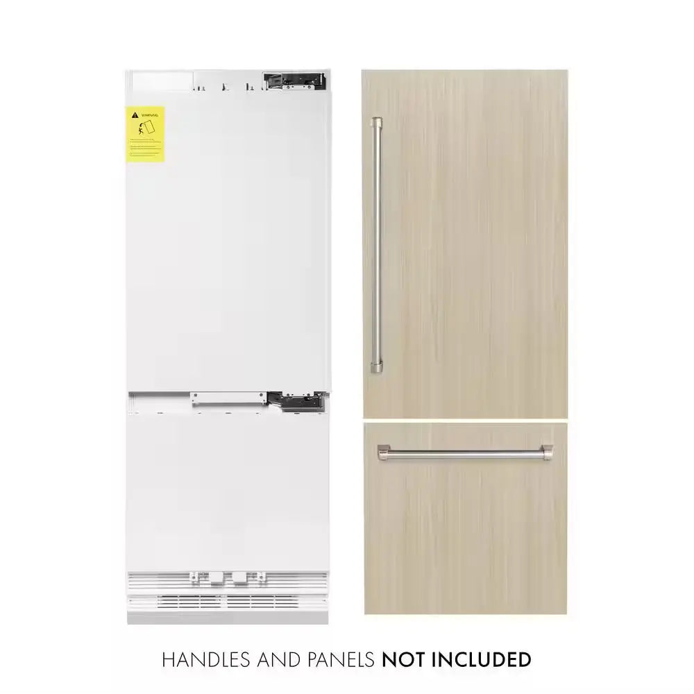 30 In. 2-Door Panel Ready Bottom Freezer Refrigerator with Internal Water Dispenser in Stainless Steel | Fridge.com