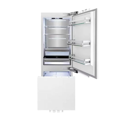 30 In. 2-Door Panel Ready Bottom Freezer Refrigerator with Internal Water Dispenser in Stainless Steel | Fridge.com