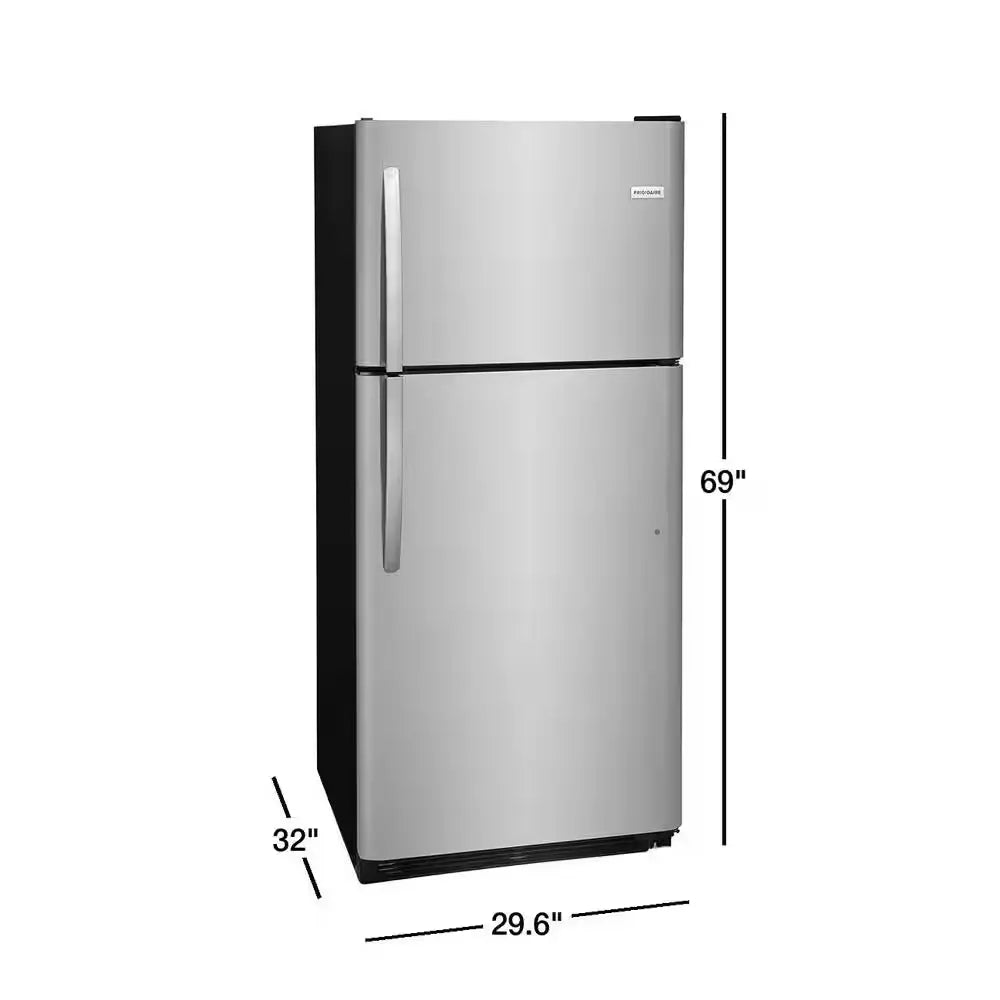 30 In. 20.4 Cu. Ft. Top Freezer Refrigerator in Stainless Steel | Fridge.com