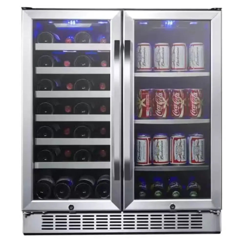 30 In. 28-Bottle Wine and 86 Can Beverage Cooler | Fridge.com