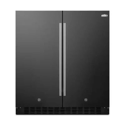 30 In. 5.4 Cu. Ft. Built-In Side by Side Refrigerator in Black, Counter Depth | Fridge.com