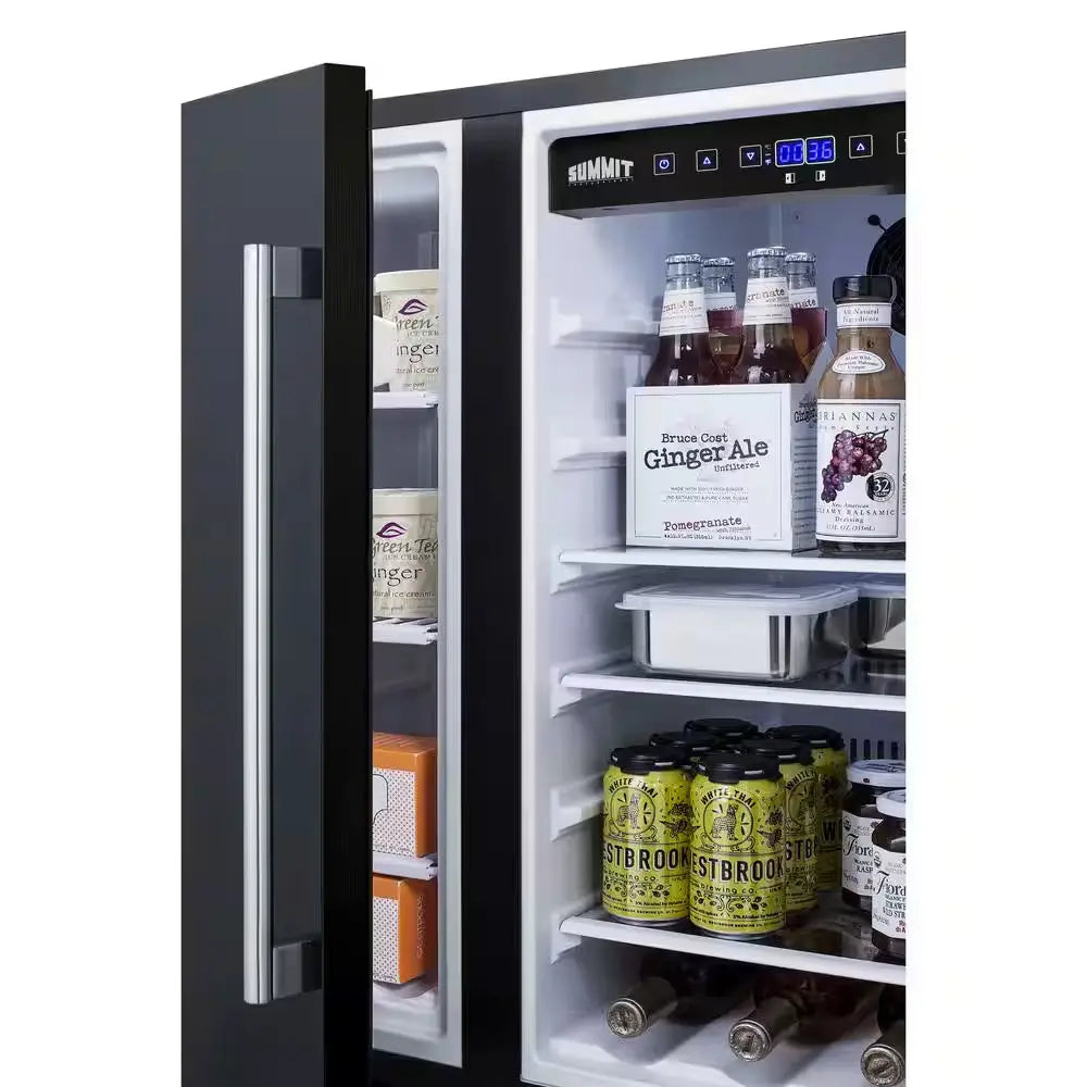 30 In. 5.4 Cu. Ft. Built-In Side by Side Refrigerator in Black, Counter Depth | Fridge.com