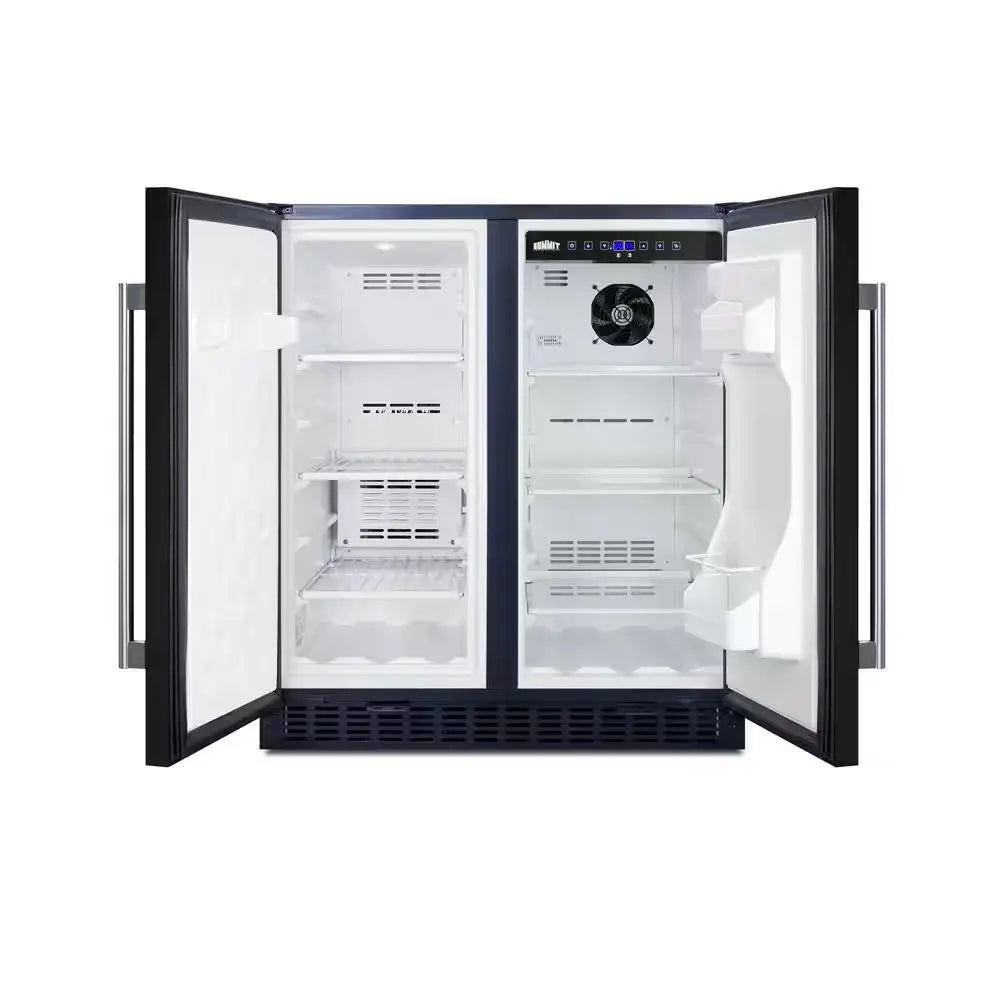 30 In. 5.4 Cu. Ft. Built-In Side by Side Refrigerator in Black, Counter Depth | Fridge.com