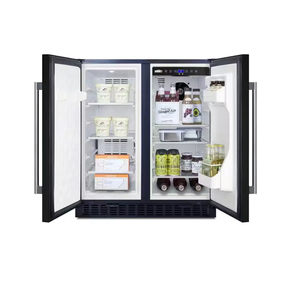 30 In. 5.4 Cu. Ft. Built-In Side by Side Refrigerator in Black, Counter Depth | Fridge.com