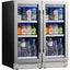 30 In. Dual Zone 200-Cans Beverage Cooler Side-By-Side Refrigerators Built-In or Freestanding Fridge Frost Free in Black | Fridge.com