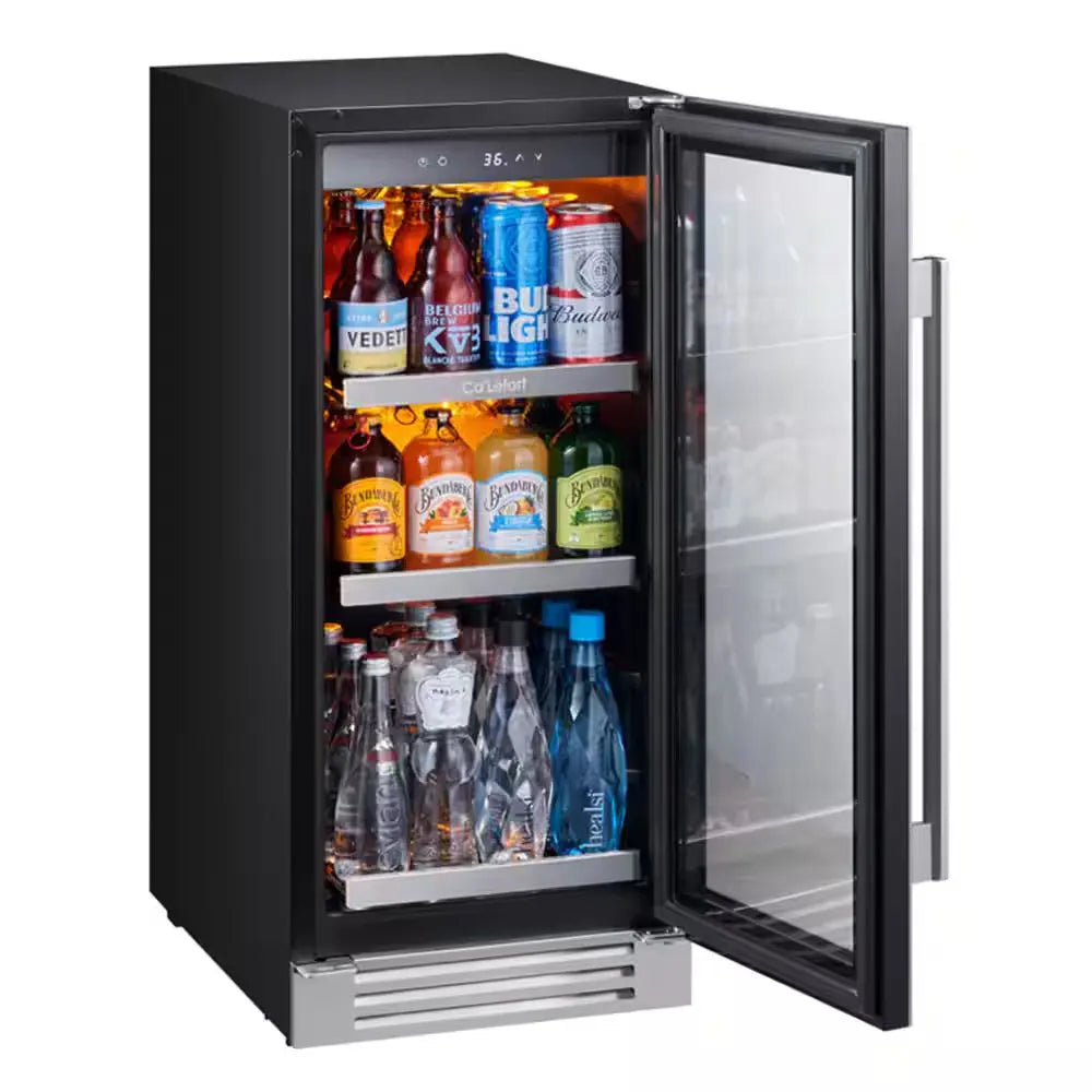 30 In. Dual Zone 200-Cans Beverage Cooler Side-By-Side Refrigerators Built-In or Freestanding Fridge Frost Free in Black | Fridge.com