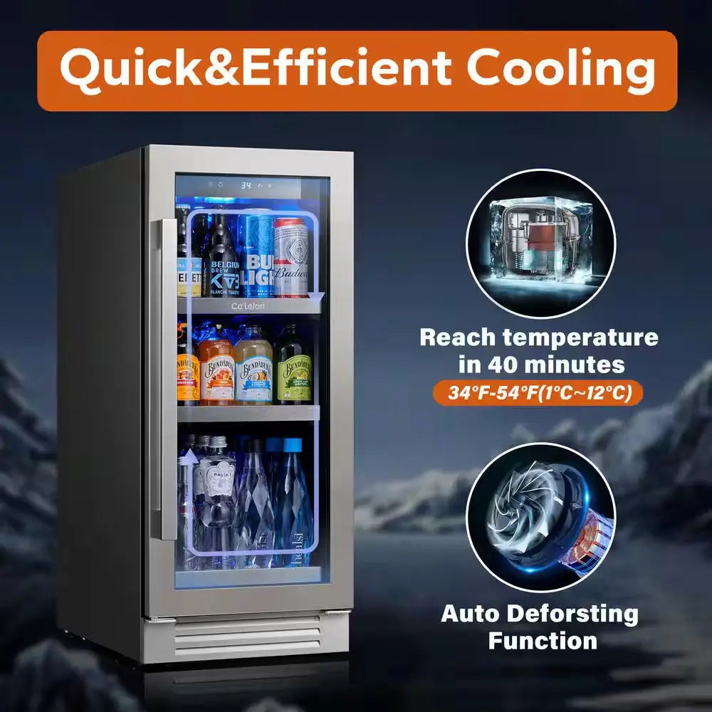 30 In. Dual Zone 200-Cans Beverage Cooler Side-By-Side Refrigerators Built-In or Freestanding Fridge Frost Free in Black | Fridge.com