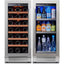 30 In. Dual Zone 33-Wine Bottles 100-Cans Beverage and Wine Cooler Side-By-Side Refrigerators Built-In Fridge in Black | Fridge.com