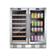 30 In. Dual Zone 6.3 Cu. Ft. Capacity 33-Bottle Wine Cooler and 96-Can Beverage Cooler Refrigerator in Stainless Steel | Fridge.com