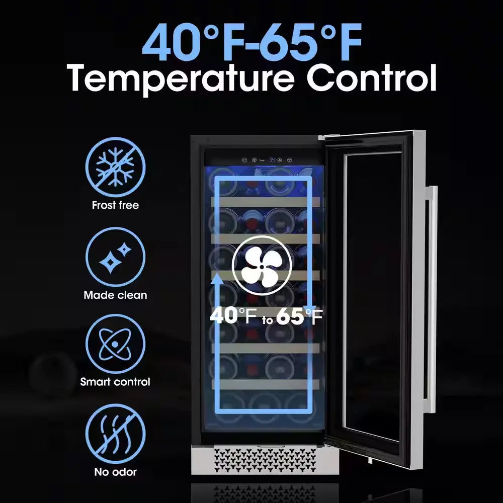 30 In. Dual Zone Cellar Cooling Unit 66-Bottles Built- in Wine Cooler Side-By-Side Refrigerators Mini Fridge in Black | Fridge.com