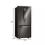 30 In. W 22 Cu. Ft. French Door Refrigerator with Ice Maker in Black Stainless Steel | Fridge.com