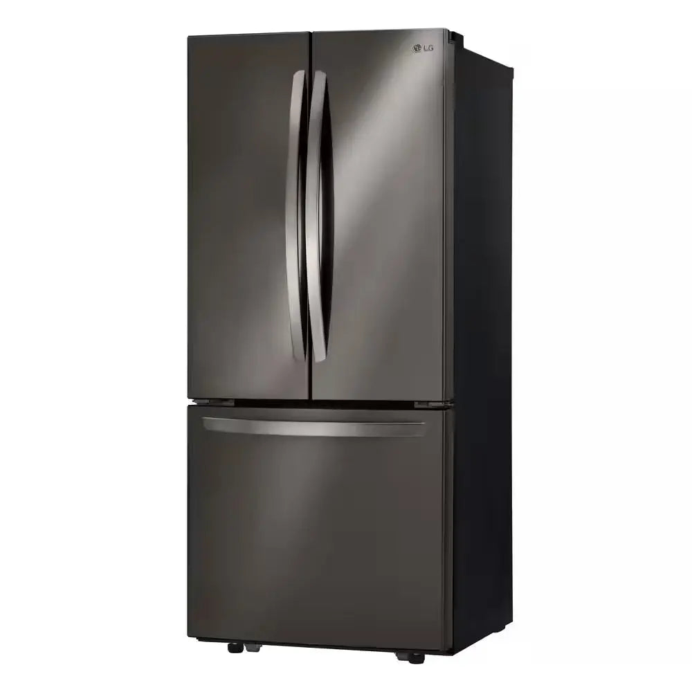 30 In. W 22 Cu. Ft. French Door Refrigerator with Ice Maker in Black Stainless Steel | Fridge.com