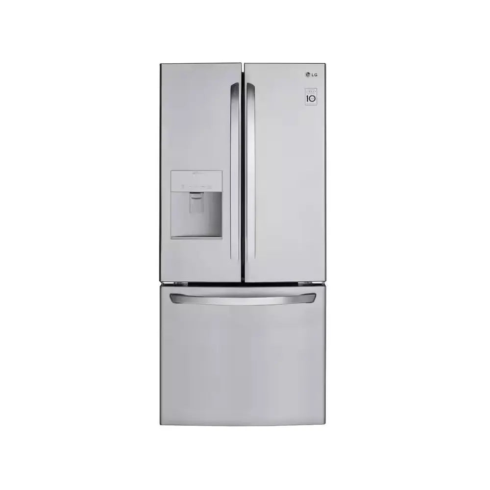 30 In. W 22 Cu. Ft. French Door Refrigerator with Water Dispenser in Stainless Steel | Fridge.com