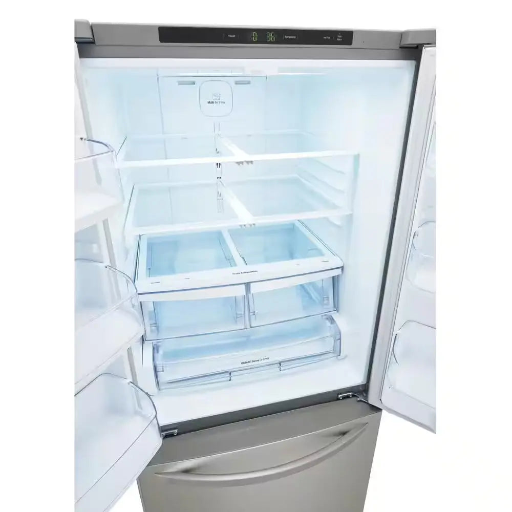 30 In. W 22 Cu. Ft. French Door Refrigerator with Water Dispenser in Stainless Steel | Fridge.com