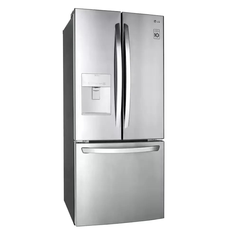 30 In. W 22 Cu. Ft. French Door Refrigerator with Water Dispenser in Stainless Steel | Fridge.com