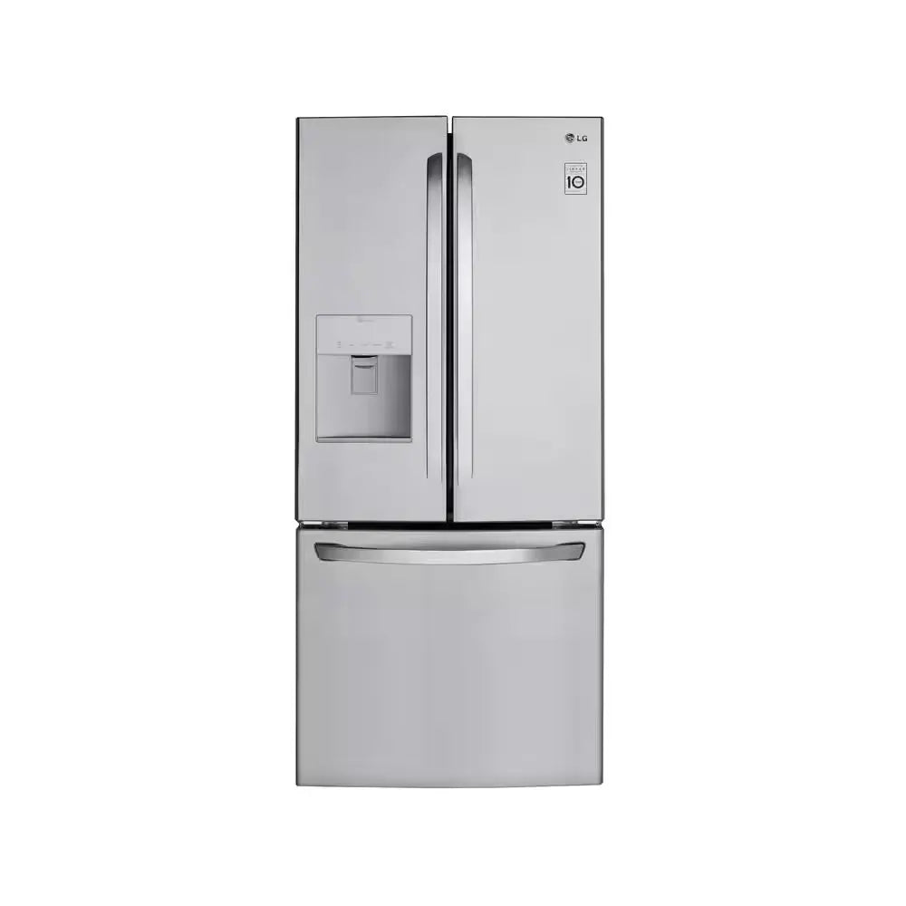 30 In. W 22 Cu. Ft. French Door Refrigerator with Water Dispenser in Stainless Steel | Fridge.com