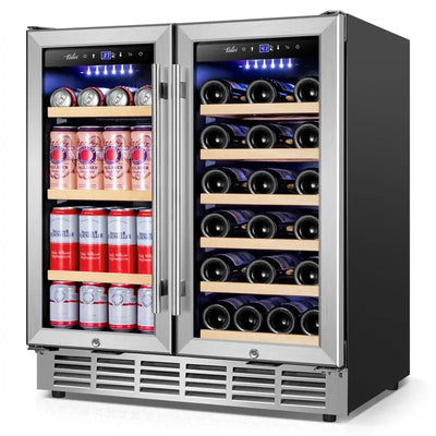 30 Inch 29 Bottle and 110 Can Dual Zone Built-In & Freestanding Wine & Beverage Refrigerator | Fridge.com