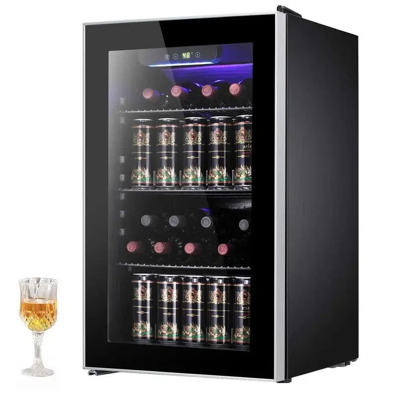 31.2"H X 17.5"W X 19.61"D Beverage Cooler Refrigerator Soda Drink Beer Fridge with Wine Storage | Fridge.com