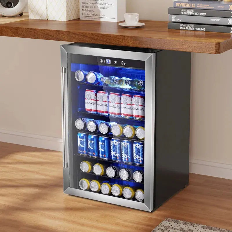 31.5'' H 37 Bottle and 145 Cans Single Zone Freestanding Wine Refrigerator & Beverage Cooler | Fridge.com