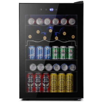 31.5'' W 37 Bottle & 145 Can Single Zone Freestanding Beverage Cooler & Wine Refrigerator Cooler | Fridge.com