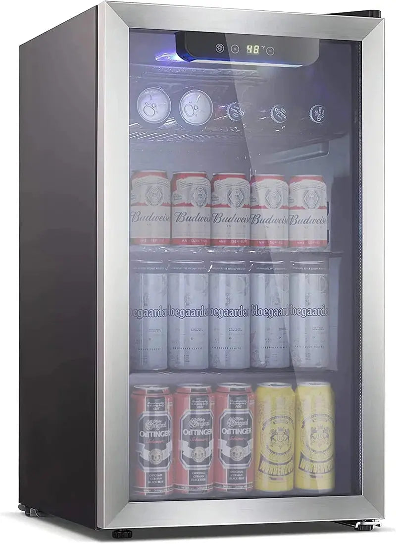 31.5"H X 17.5"W X 19.61"D Beverage Cooler Refrigerator Soda Drink Beer Fridge with Wine Storage | Fridge.com