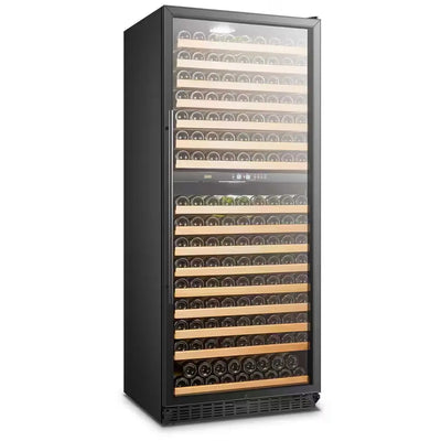 32 In. 287 Bottle Black Dual Zone Wine Refrigerator | Fridge.com