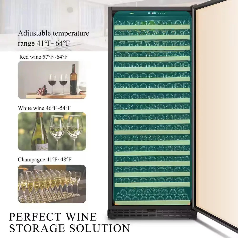 32 In. 289 Bottle Black Single Zone Wine Refrigerator | Fridge.com