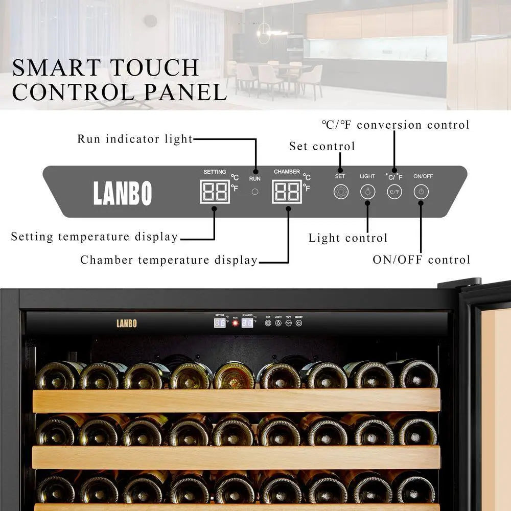 32 In. 289 Bottle Black Single Zone Wine Refrigerator | Fridge.com