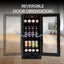 Built-In Black Glass 80-Can 12 Oz. / 33-Bottle Capacity 3.0 Cu. Ft. Beverage Refrigerator Cooler | Fridge.com