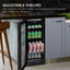 Built-In Black Glass 80-Can 12 Oz. / 33-Bottle Capacity 3.0 Cu. Ft. Beverage Refrigerator Cooler | Fridge.com